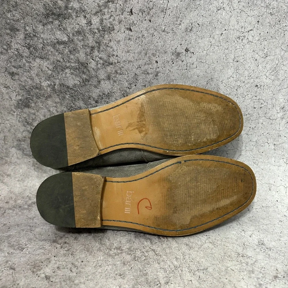 Bar III Baldwinn Penny Loafer Mens 8 Gray Suede Dress Shoes F35877 Slip On